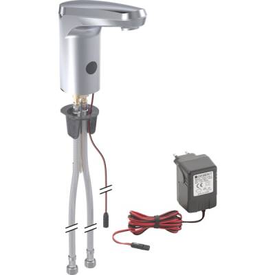 Geberit 116.134.21.1 Type 80 Fotoselli Lavabo Bataryası Çift Su Girişli, Krom, Elektrikli - 2