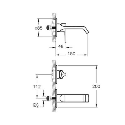 VitrA Suit Ankastre Lavabo Bataryası A4278229 Sıva Üstü, Soft Bakır - 2