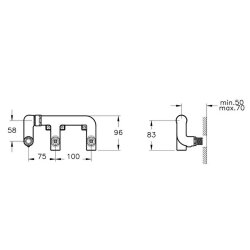 VitrA Ankastre Lavabo Bataryası A42844 Sıva Altı Grubu - Krom (1)