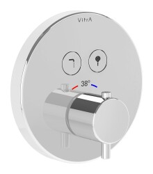 VitrA Aquaheat Ankastre Termostatik Banyo Bataryası A42718 Sıva Üstü Grubu - Krom 
