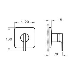 Artema A4228726 Suit U Ankastre Duş Bataryası - Bakır - 2