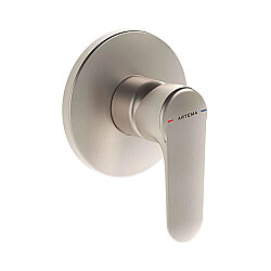 Artema Root Round Ankastre Duş Bataryası A4272834 Sıva Üstü Grubu - Fırçalı Nikel - 1