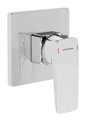 Artema Root Square Ankastre Duş Bataryası A42751 Sıva Üstü Grubu - Krom - 1