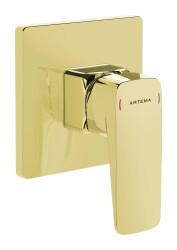 Artema Root Square Ankastre Duş Bataryası A4275123 Sıva Üstü Grubu - Altın 