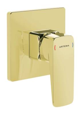 Artema Root Square Ankastre Duş Bataryası A4275123 Sıva Üstü Grubu - Altın - 1