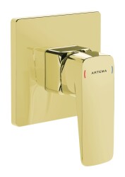 Artema Root Square Ankastre Duş Bataryası A4275123 Sıva Üstü Grubu - Altın 