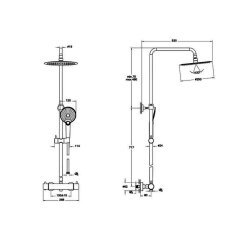 Artema Aquaheat Bliss 250 Duş Sistemi A47201 Krom - 2