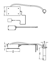 Artema Aquasee Ankastre Temassız Lavabo Bataryası A47046 Elektrikli. Çift Su Girişli - Krom - 3