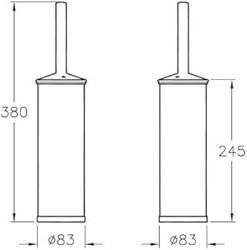 VitrA Arkitekta A44287 Tuvalet Fırçalığı Duvardan - 2