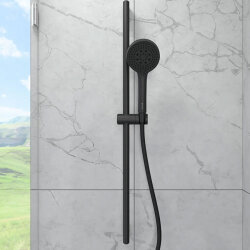 Artema Base Round A4590836 3F Sürgülü El Duşu Takımı, Mat Siyah - 3