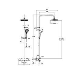 Artema Base Round A47305 Duş Sistemi, Krom - 2
