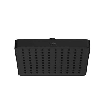 Artema Base Square A4590536 Duş Başlığı, Siyah, 20 cm, 1F - 1