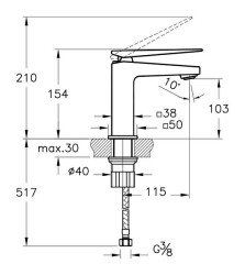 Artema Brava Lavabo Bataryası A42608 Sıva Üstü Grubu - Krom - 4