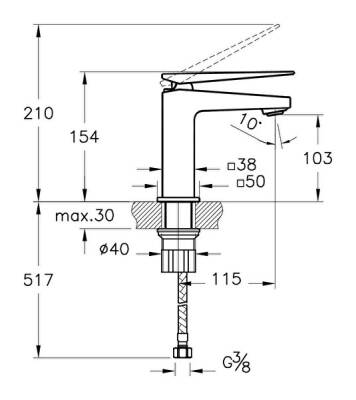Artema Brava Lavabo Bataryası A42608 Sıva Üstü Grubu - Krom - 4