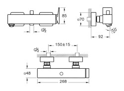 Artema Brava Banyo Bataryası A42613 Krom - 2