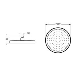 Artema Core Round A45912 Duş Başlığı, Krom, 25 cm - 2