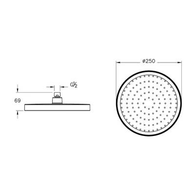 Artema Core Round A4591225 Duş Başlığı, Fırçalı Altın - 2