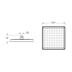 Artema Core Round A45913 Duş Başlığı, Krom - 2