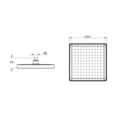 Artema Core Round A4591334 Duş Başlığı, Fırçalı Nikel - 2