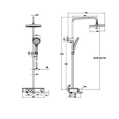 Artema Core Round A47309 Duş Sistemi, Krom - 2
