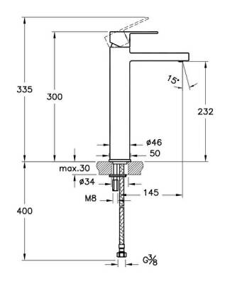 Artema Flo S Lavabo Bataryası A41940 Yüksek - Krom - 3