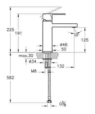 Artema Flo S Lavabo Bataryası A4259323 Yüksek - Uzun Çıkış Ucu - Altın - 2