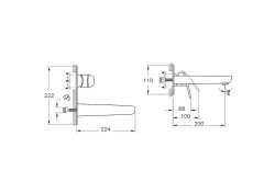 Artema Flow Round A43167 Ankastre Lavabo Bataryası, Krom - 2