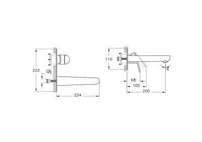 Artema Flow Round A43167 Ankastre Lavabo Bataryası, Krom - 2