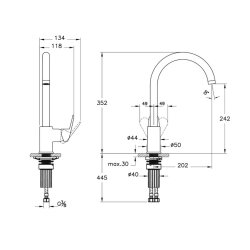 Artema Flow Round A43407 Eviye Bataryası, Krom - 2