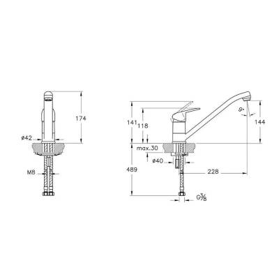 Artema Flow Round A43429 Eviye Bataryası, Pencere Önü , Krom - 2