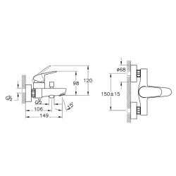 Artema Flow Round Lavabo Bataryası A43057, Krom - 2
