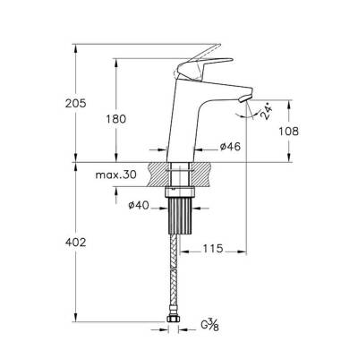 Artema Flow Round Yüksek Lavabo Bataryası A42925, Krom - 2