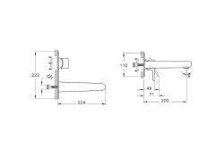 Artema Flow Soft A43175 Ankastre Lavabo Bataryası, Krom - 2
