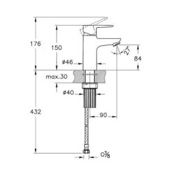 Artema Flow Soft Lavabo Bataryası A42988, Krom - 3