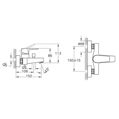 Artema Flow Square Banyo Bataryası A4306336, Mat Siyah - 2