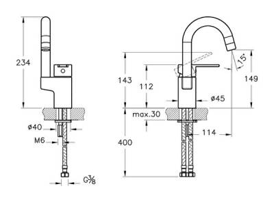 Artema Fold S Lavabo Bataryası A42534 Döner Borulu - Krom - 2