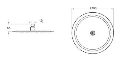 Artema Lite LC Duş Başlığı A45674 300 mm - Krom - 3