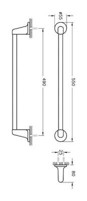 VitrA Marin Uzun Havluluk A44944 Krom - 2