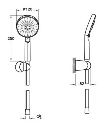 Artema Master Slot 3F El Duşu Takımı A45690 Krom - 2