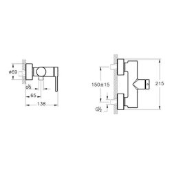 Artema Mınımax Round A43529 Duş Bataryası, Krom - 2