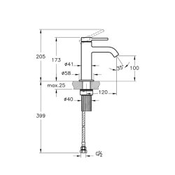 Artema Minimax Round A43530 Lavabo Bataryası, Krom - 2