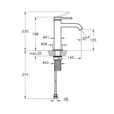 Artema Minimax Round A43532 Yüksek Lavabo Bataryası, Krom - 2