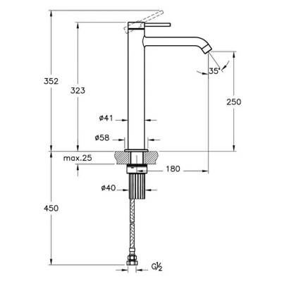 Artema Minimax Round A4353434 Lavabo Bataryası, Fırçalı Nikel - 2
