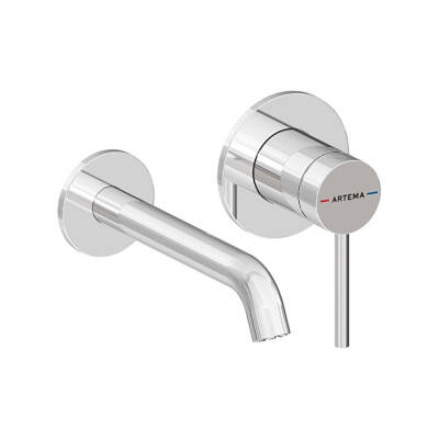Artema Minimax Round A43537 Ankastre Lavabo Bataryası Kısa, Krom - 1