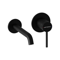 Artema Minimax Round A4353736 Ankastre Lavabo Bataryası Kısa, Mat Siyah
