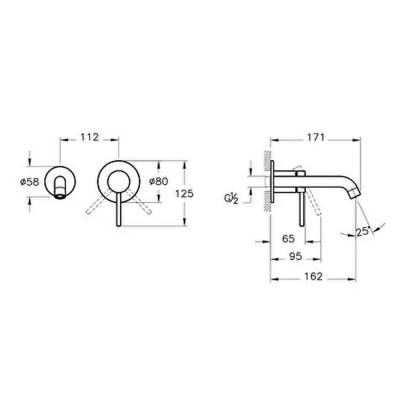 Artema Minimax Round A4353774 Ankastre Lavabo Bataryası Kısa, Soft Altın - 2