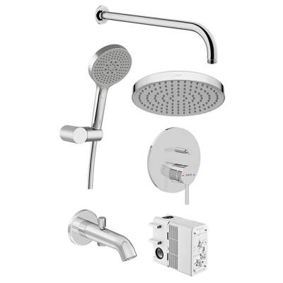 Artema Minimax Round A49324 Ankastre Banyo Seti, Krom - 1