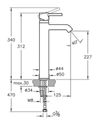 Artema Mınımax S Lavabo Bataryası A41990 Yüksek - Krom - 4