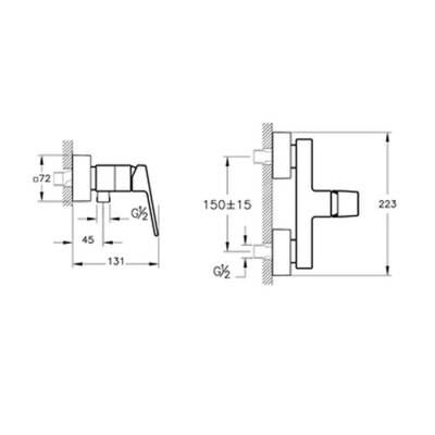 Artema Minimax Square A43521 Duş Bataryası, Krom - 2