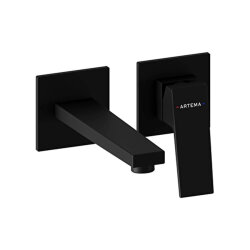 Artema Minimax Square A4359236 Ankastre Lavabo Bataryası Kısa, Mat Siyah